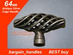 Antique Silver 64mm Cage Handle