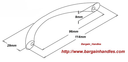 satin chrome kitchen door Handle Specifications