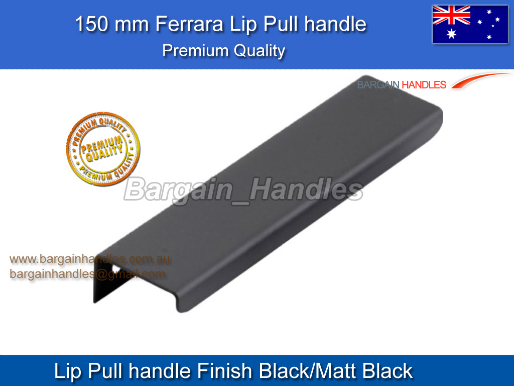Ferrara Lip pulls handles kitchen door 150mm Finger lip Pullers Matt