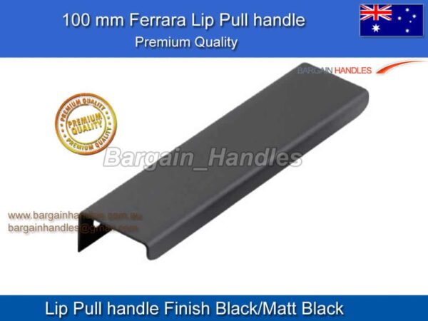 Ferrara Lip Pulls Matte Black Finish