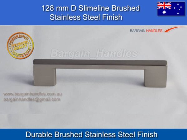 Kitchen Doors Replacement Handles 128mm Slimline BSS D-Square