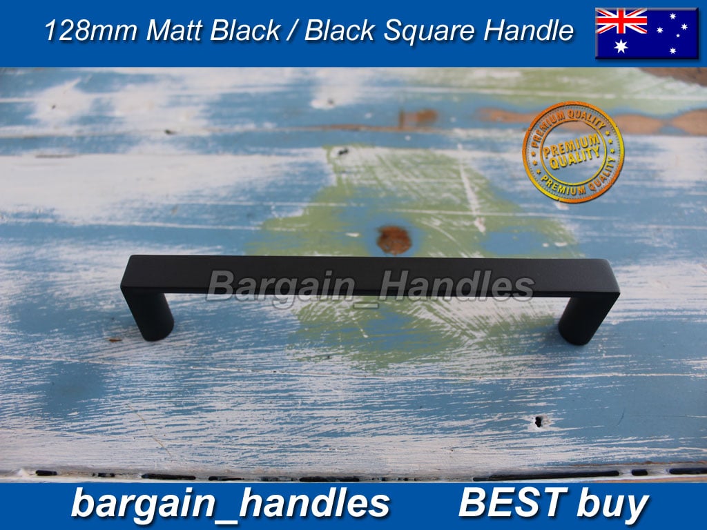 128 Mm D-Square Handle Pulls Matte Black