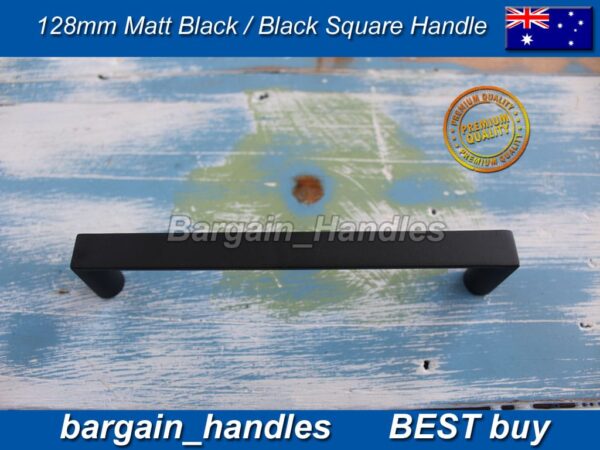 128 Mm D-Square Handle Pulls Matte Black