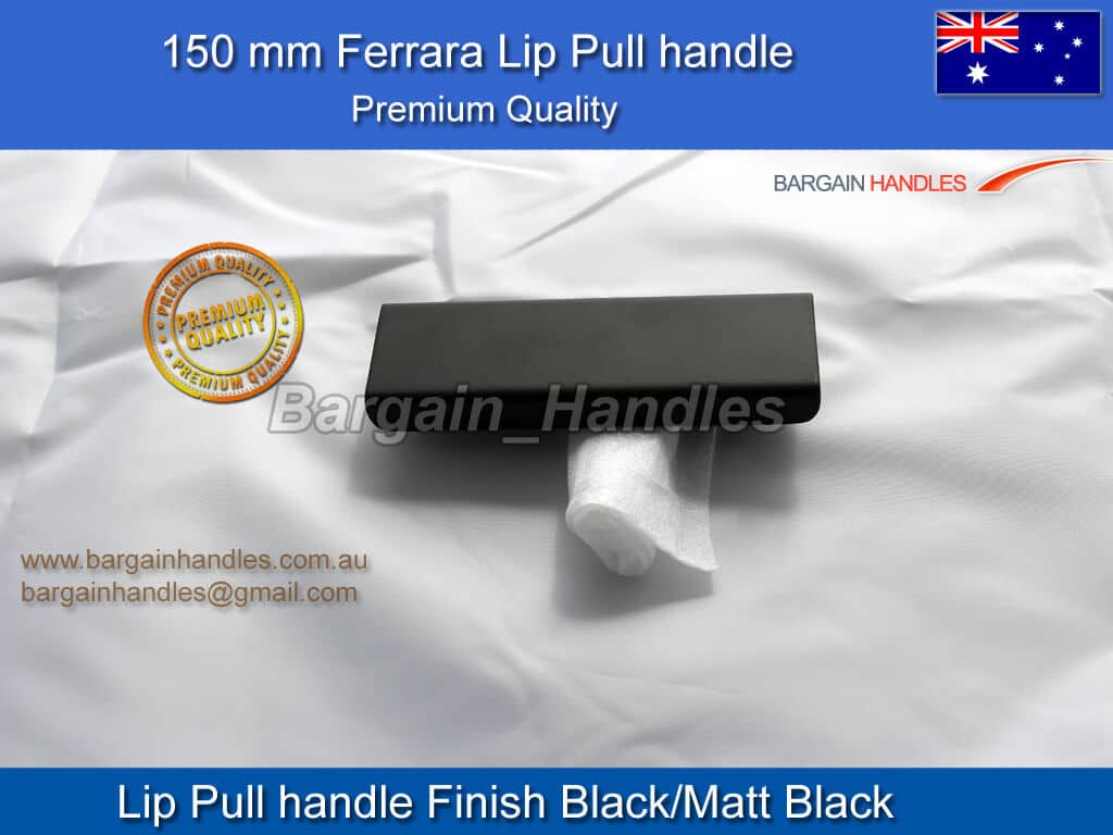 150mm Lip Pull in Matte Black Ferrara handle pulls