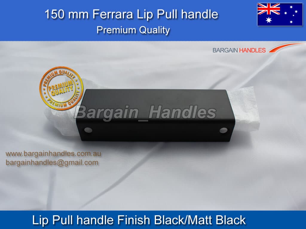 150mm Lip Pull in Matte Black Ferrara handle pulls