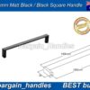 160 Mm D-Square Handle Pulls Matte Black