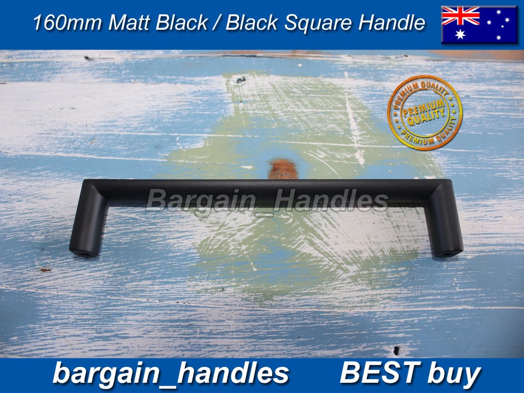 160 Mm D-Square Handle Pulls Matte Black