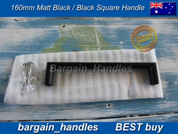 Kitchen Cabinet door handle D-Square Handle Pulls Matte Black 224mm D-Square Handle Pulls Matte Black 160mm Kitchen Cabinet door handle D-Square Handle Pulls Matte Black