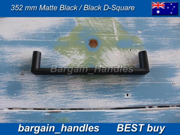 352mm D-Square kitchen Handle Pulls Matte Black