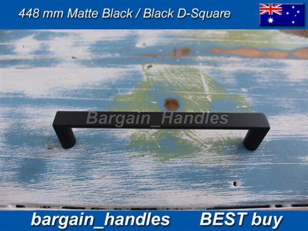 448mm Matte Black Kitchen Door Handle D-Square Pull