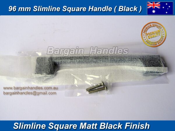Black Kitchen Cabinet door handle Slimline,D-Square
