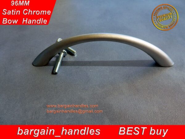 96mm Classic Bow Handles Satin Chrome