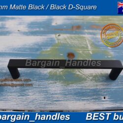 96mm D-Square kitchen Handle Pulls Matte Black