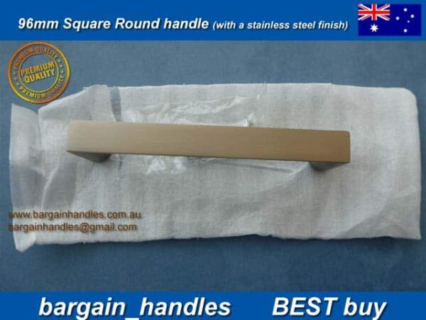 96mm kitchen door handle Brushed Stainless Steel finish D-Square Series