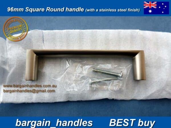 96mm kitchen door handle Brushed Stainless Steel finish D-Square Series