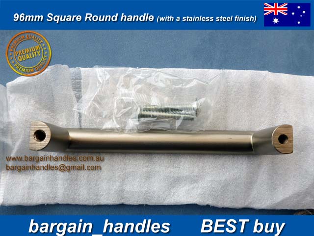 96mm kitchen door handle Brushed Stainless Steel finish D-Square Series