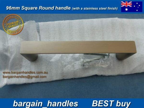 96mm kitchen door handle Brushed Stainless Steel finish D-Square Series