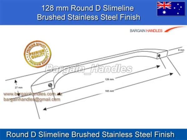 Round D Slimline Durable (Brushed Stainless Steel Finish)