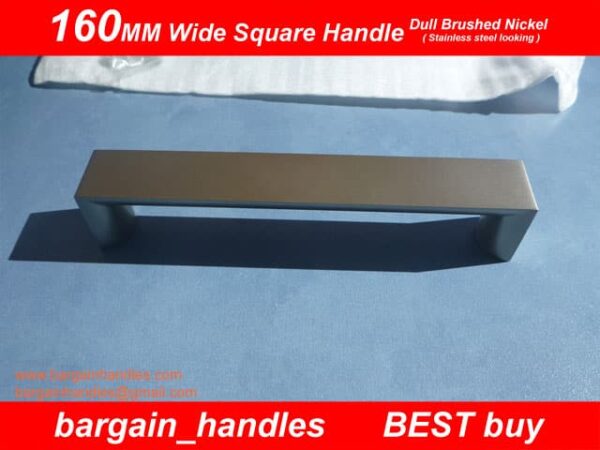 160mm kitchen door Handle 21mm wide Brushed Stainless Steel D-Square