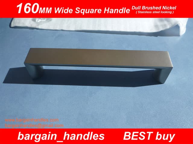 160mm kitchen door Handle 21mm wide Brushed Stainless Steel D-Square