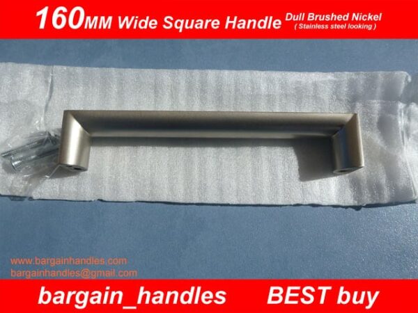 160mm kitchen door Handle 21mm wide Brushed Stainless Steel D-Square