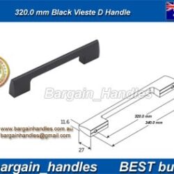 320mm Moritz D Handle Matt Black