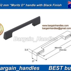 352mm Moritz D Handle Matt Black