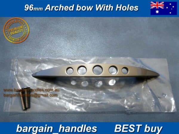 96mm Arched Bows With Holes (Stain Nickel Finish)