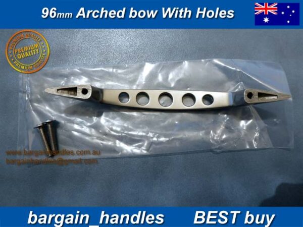 96mm Arched Bows With Holes (Stain Nickel Finish)