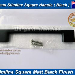 Matte Black Kitchen Cabinet door handle Slimline 192mm