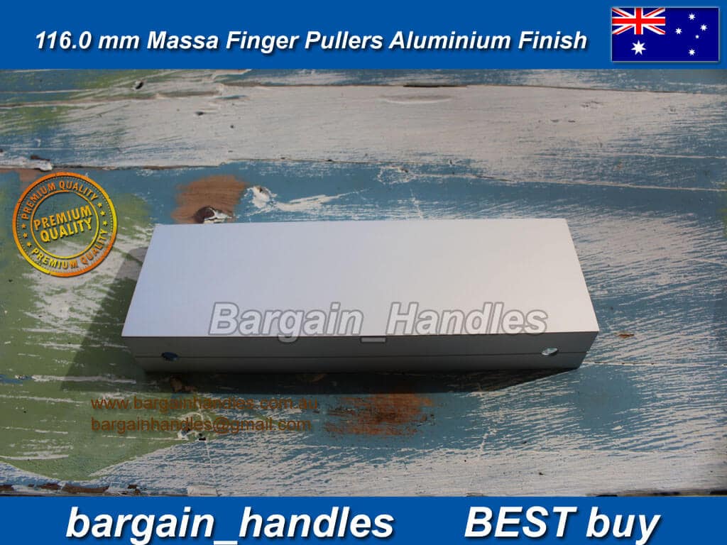 116mm kitchen profile handles Massa Flush/Finger Pulls Aluminium Finish