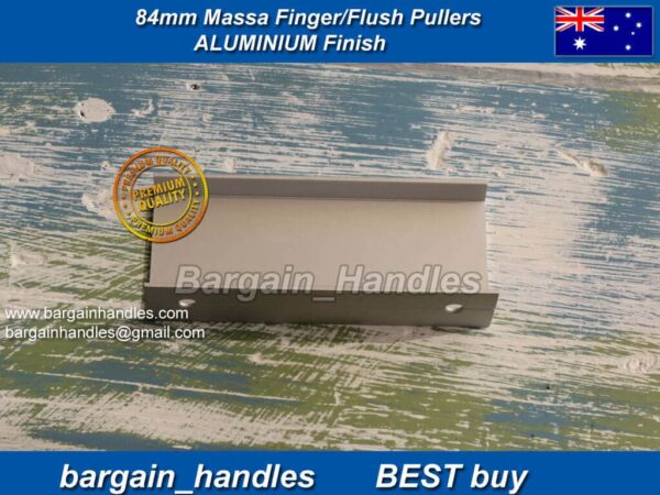 84mm Kitchen Profile Handles Massa Flush/Finger Pulls Aluminium Finish