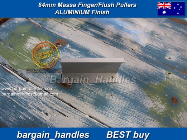 84mm Kitchen Profile Handles Massa Flush/Finger Pulls Aluminium Finish