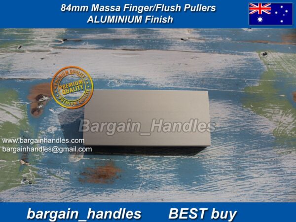 84mm Kitchen Profile Handles Massa Flush/Finger Pulls Aluminium Finish