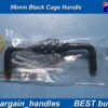 French Provincial Black 96mm Black Basketweave Cage Wrought Iron D Handle