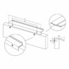 Vann Kitchen cabinet Lip Pulls Handles - Matt Black
