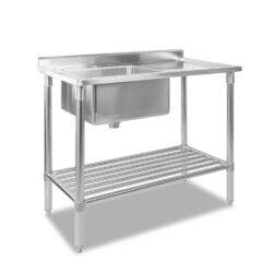 Cefito 100x60cm Commercial Stainless Steel Sink Kitchen Bench