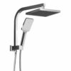 WELS 8 inch Rain Shower Head Square Wall Bathroom Arm Handheld Spray Bracket Rail Chrome - Image 8