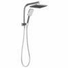 WELS 8 inch Rain Shower Head Square Wall Bathroom Arm Handheld Spray Bracket Rail Chrome - Image 3