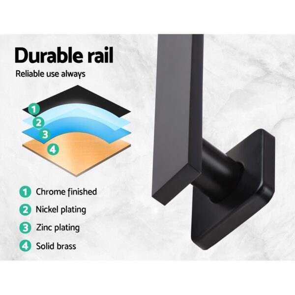 WELS 8 Rain Shower Head Set Bathroom Gooseneck Square Faucet High Pressure Hand Held"