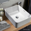 Cefito Ceramic Rectangle Sink Bowl - White