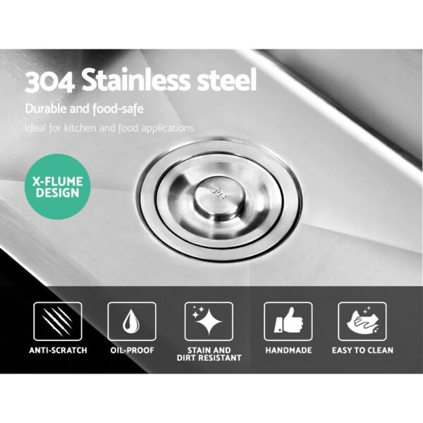 Cefito Stainless Steel Kitchen Sink 800x450MM Double Bowl Sinks Laundry Strainer