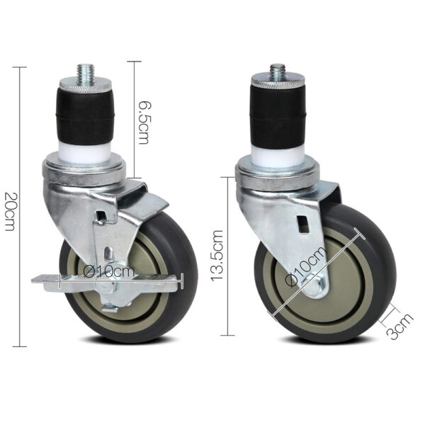 Cefito Set of 4  Swivel Castor Wheels