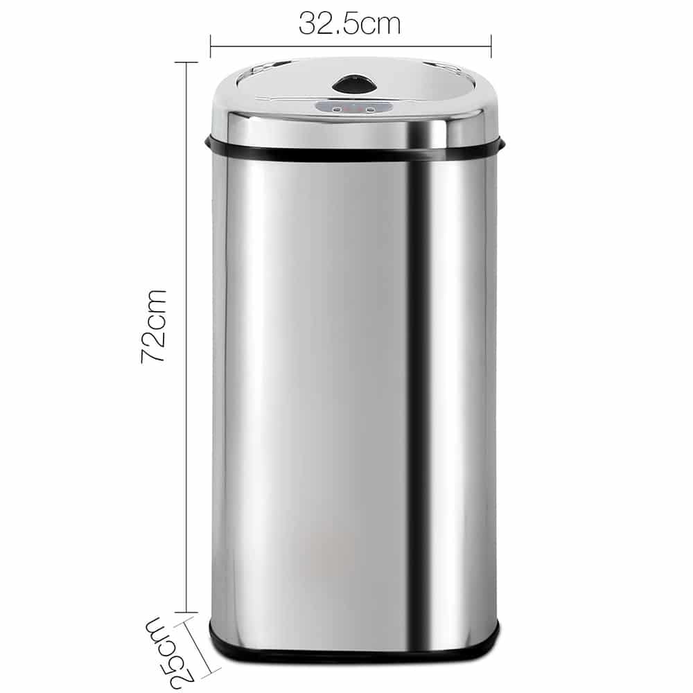 50L Stainless Steel Motion Sensor Rubbish Bin
