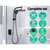 WELS Round 9 inch Rain Shower Head and Mixer Set Bathroom Handheld Spray Bracket Rail Mat Black - Image 4