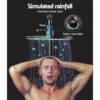 WELS Round 9 inch Rain Shower Head and Mixer Set Bathroom Handheld Spray Bracket Rail Mat Black - Image 5
