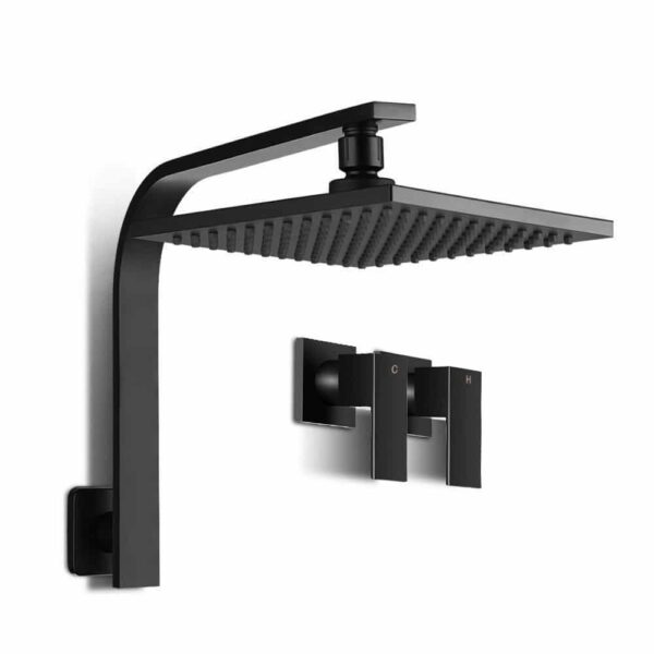 WELS 8 Rain Shower Head Set Bathroom Gooseneck Square Taps Hand Held High Pressure DIY"