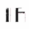 Cefito Basin Mixer Tap Faucet Bathroom Vanity Counter Top WELS Standard Brass Black - Image 2
