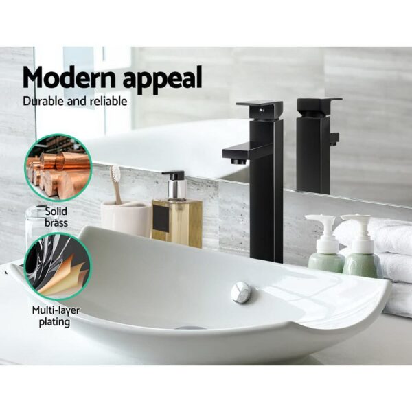 Cefito Basin Mixer Tap Faucet Black - Image 8