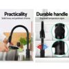 Cefito Pull-out Mixer Faucet Tap - Black - Image 4